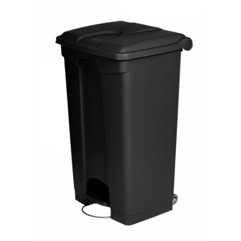 Promotion Saisonnière Poubelle Antibactérienne à Pédale Noire - 90 L