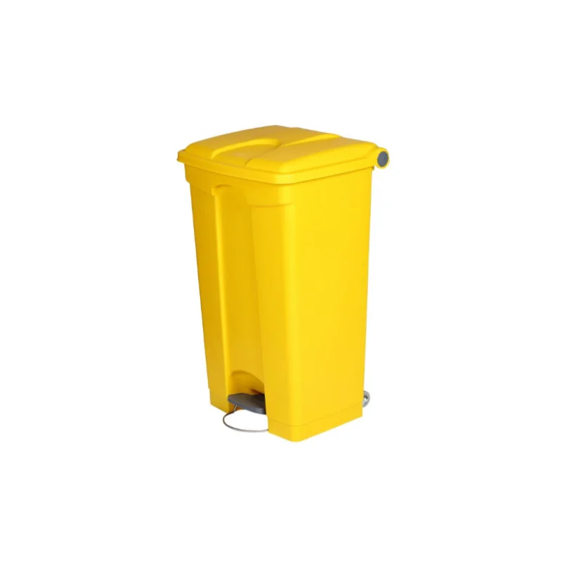 Poubelle à Pédale Jaune - 90 L Commander Maintenant