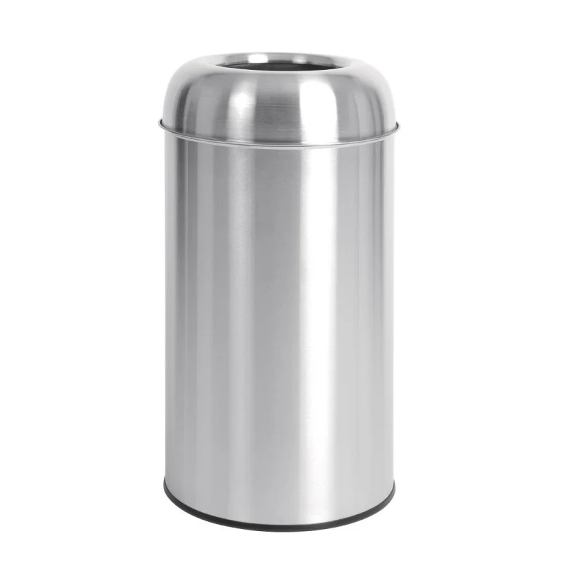 Petit Prix Poubelle Dome en Inox Ouverte - 40L