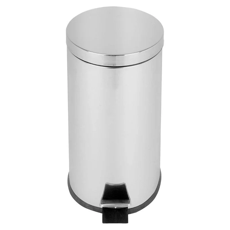 Poubelle à Pédale Cylindrique Inox Miroir - 30 L Seulement Aujourd’hui