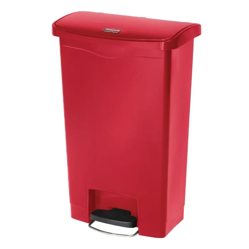Vente Flash Poubelle À Pédale Frontale Slim Jim Rouge - 50 L