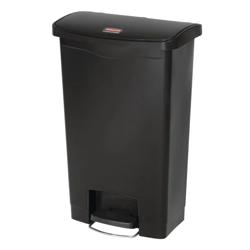Marque Poubelle À Pédale Frontale Slim Jim Noire- 50L