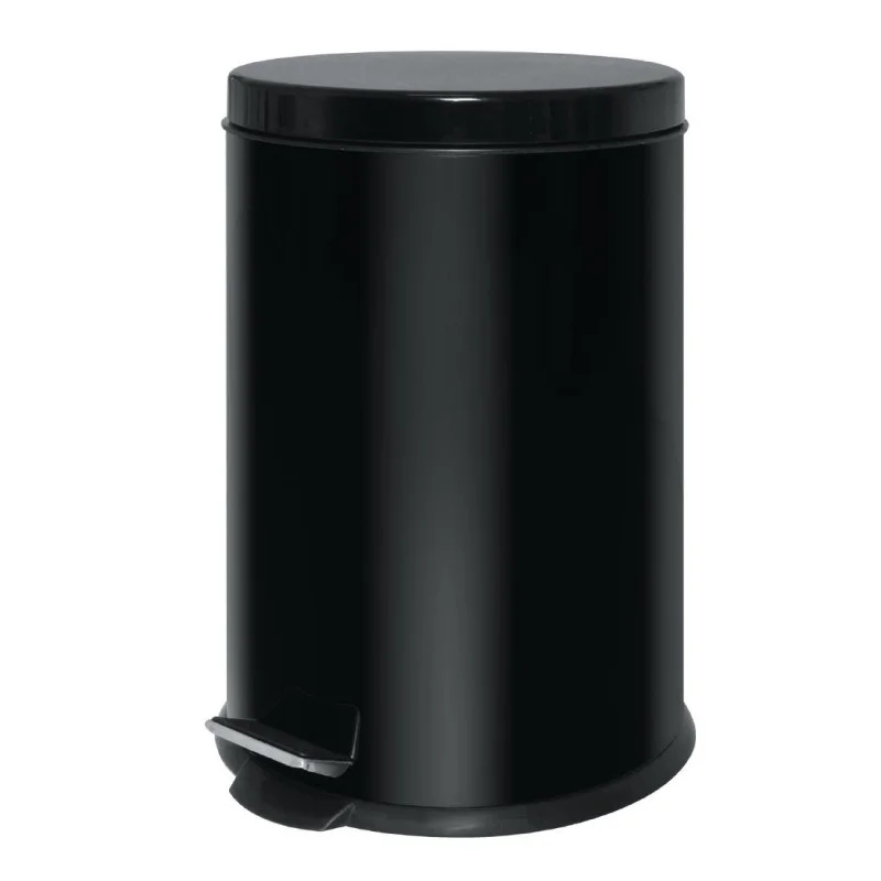 Acheter En Ligne Poubelle À Pédale en Inox Noire - 20L
