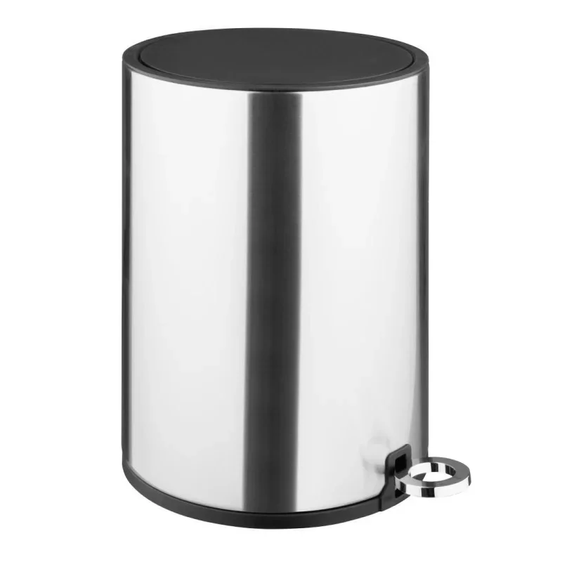 Jusqu’à Épuisement Des Stocks Poubelle à Pédale Ronde en Acier Brossé - 6 L