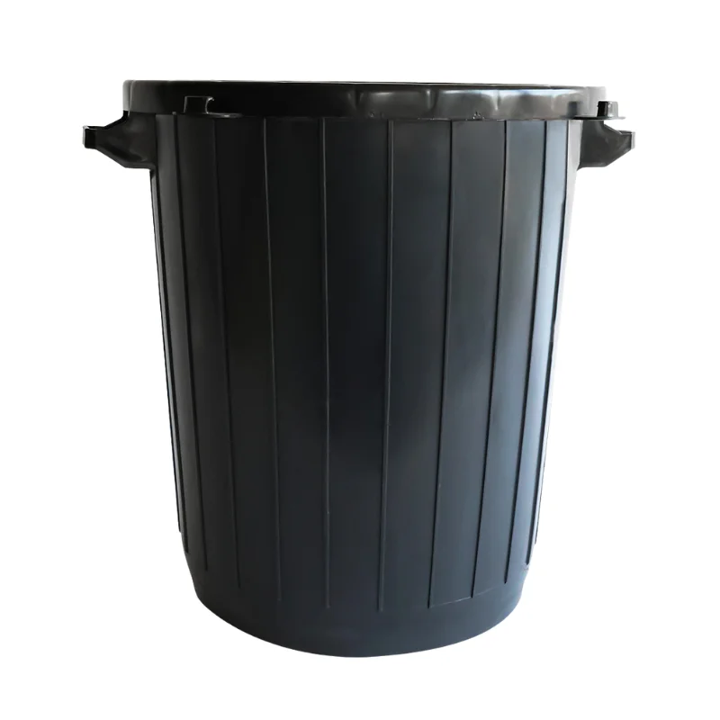 Poubelle Éco-Durable Ronde - 80 L - Noir Super Prix