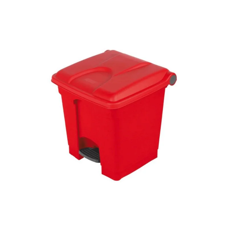 Poubelle à Pédale Rouge - 30 L Satisfait Ou Remboursé