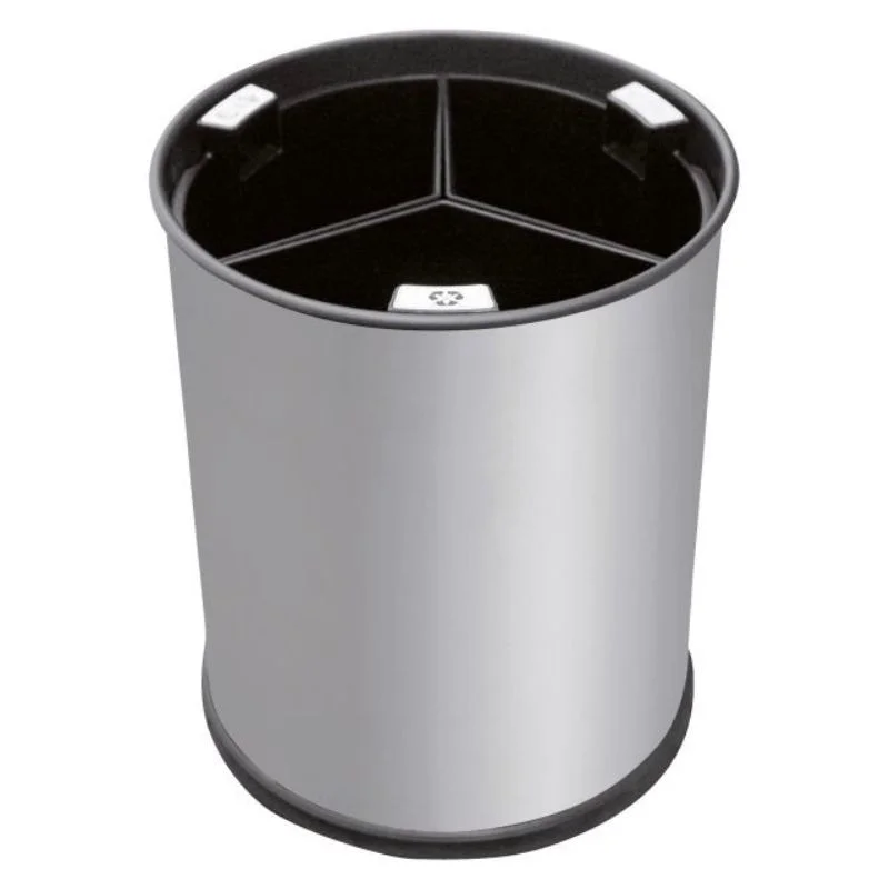 Corbeille de Tri en Inox 3 Compartiments - 13 L Prix Cassé