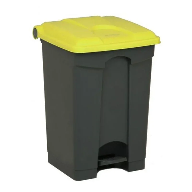 Solde Poubelle à Pédale Grise et Jaune - 45 L