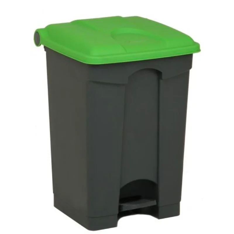 Pas Cher Poubelle à Pédale Grise et Verte - 45 L