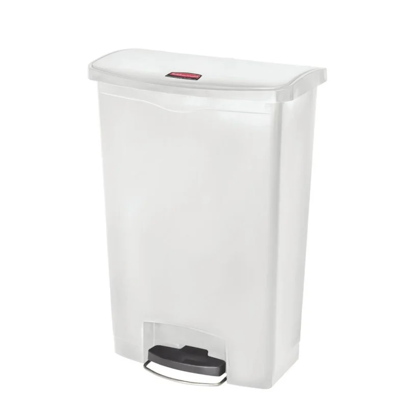 Achetez Aujourd’hui Poubelle à Pédale Frontale Large Slim Jim Stepon Blanche - 90 L
