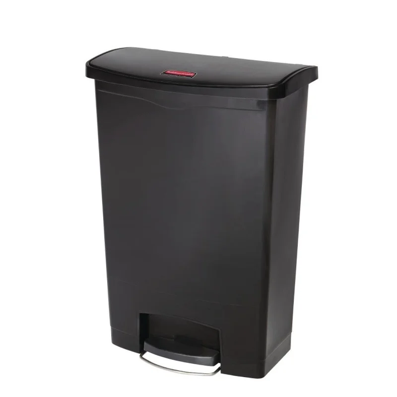 Poubelle À Pédale Frontale Slim Jim Noire - 90 L Offre Exclusive