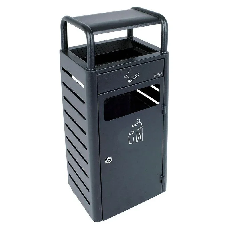 Top Vente Conteneur avec Cendrier - 20 L - Gris Anthracite