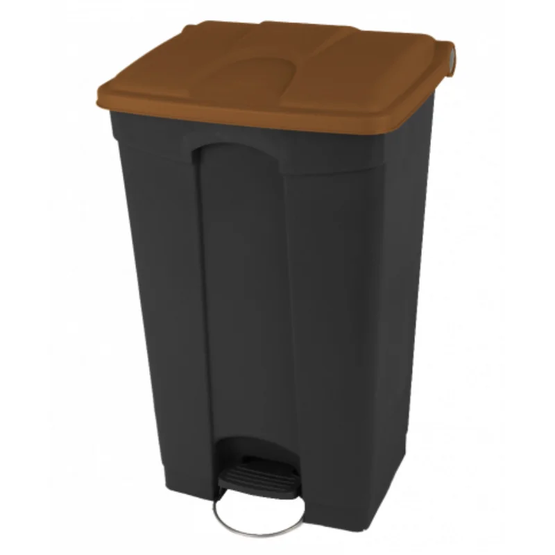 Poubelle à Déchets Organiques 90 L - Anthracite et Marron Offre Limitée