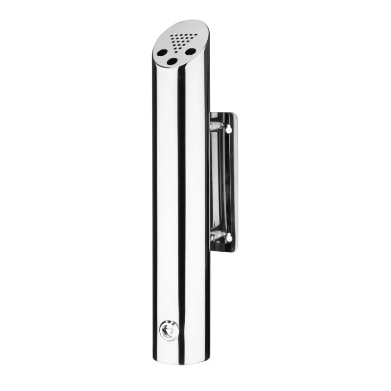 Cendrier Mural Cylindrique en Inox - Ø 75 mm Pas Cher