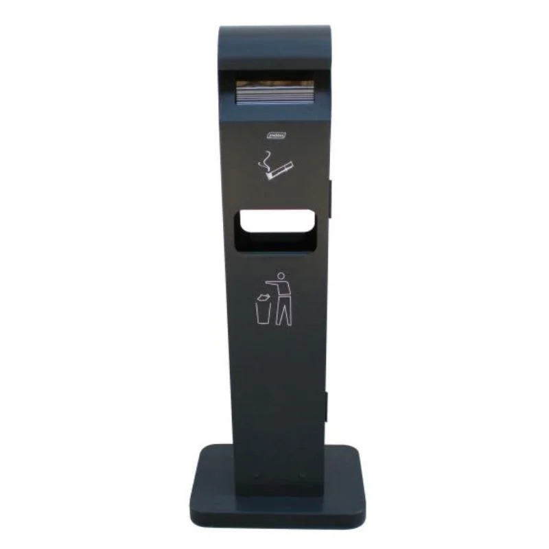Authentique Cendrier sur Pied avec Corbeille - 2L / 8L