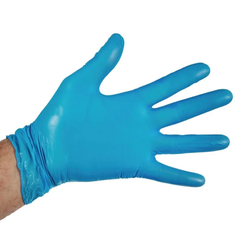 Offre Limitée Gants Alimentaires en Vinyle Non Poudrés Bleus Taille XL - Lot de 100