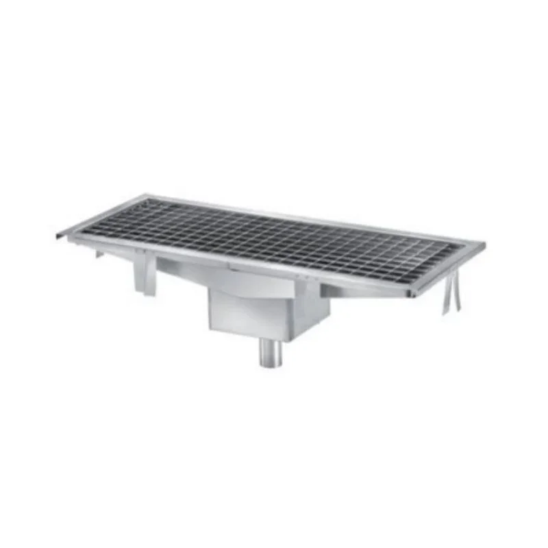 Caniveau de Sol en Inox 100 x 30 cm - Sortie Verticale Offre Exclusive