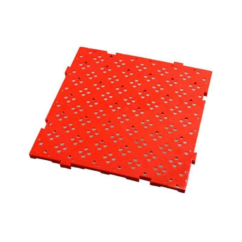 Caillebotis HACCP - 50 x 50 cm - Epaisseur 22 mm - Rouge Marque