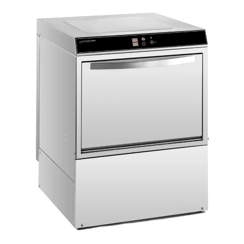 Lave-Vaisselle Professionnel avec Pompe de Vidange - Doseur de Liquide de Rinçage et Détergent - 50 x 50 cm Paiement Sécurisé