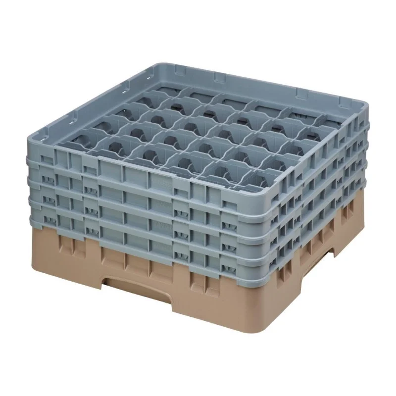 Vente Directe Casier à Verres 36 Compartiments Camrack Beige - Hauteur Max 215 mm