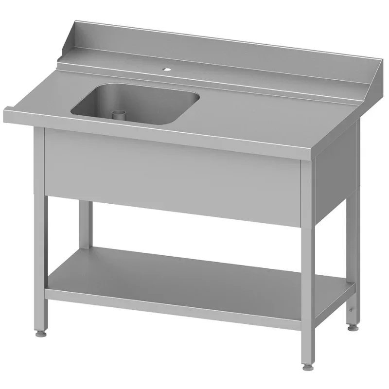 Table de Chargement 1 Bac avec Etagère - Droite -L 1200 x P 750 mm Certifié