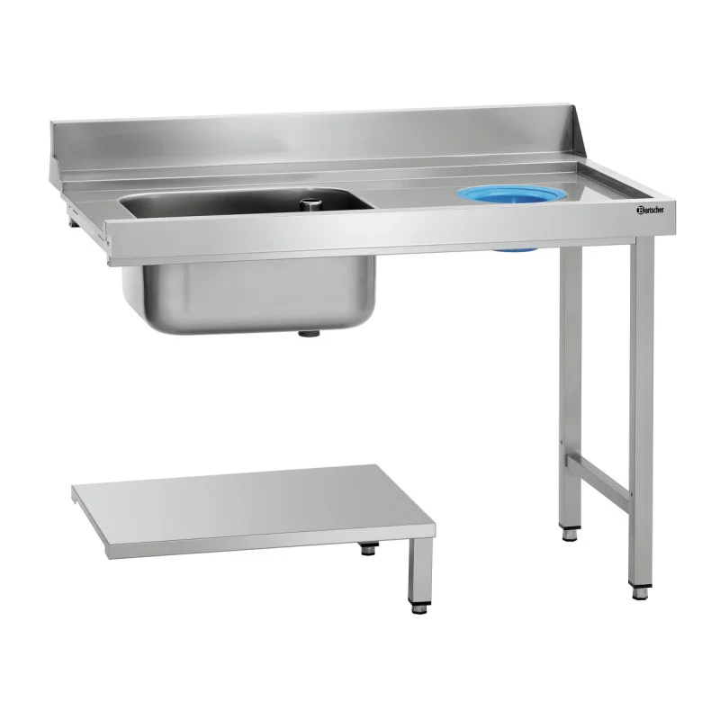 Table de Tri avec 1 Bac et 1 Trou Vide Déchet - Droite - L 1200 x P 720 mm Certifié