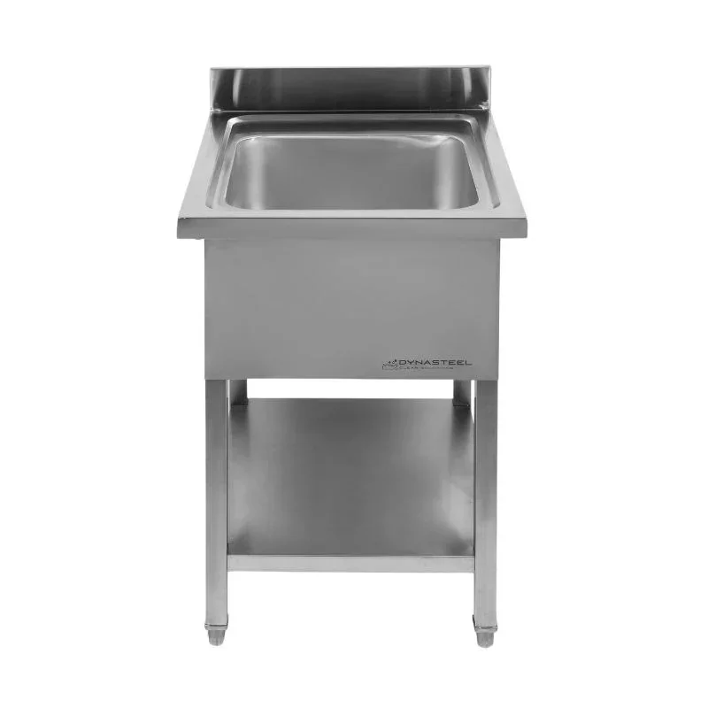 Plonge 1 Bac avec Dosseret et Etagère - L 600 x P 700 mm Meilleur Choix