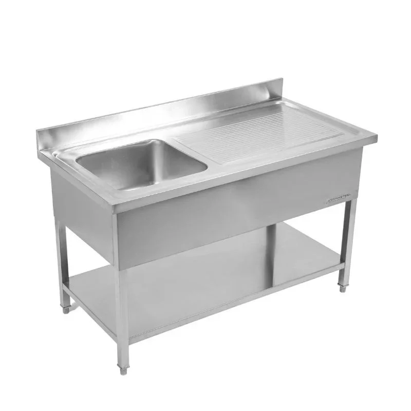Plonge 1 Bac avec Dosseret et Etagère - L 1000 x P 700 mm Affaire À Saisir