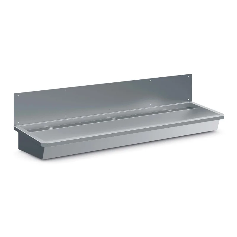 Evier Inox avec Bouchon de Vidange et Couvecle Anti-éclaboussures - L 1800 x P 468 mm Quantité Limitée