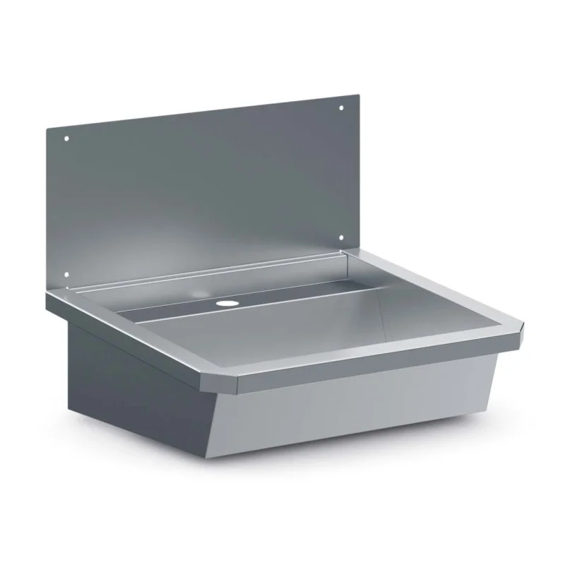 Nouvel Arrivage Evier Inox avec Bouchon de Vidange et Couvecle Anti-éclaboussures - L 600 x P 468 mm