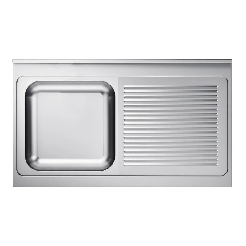 Évier 1 Bac et Egouttoir à Droite avec Dosseret - L 1200 x P 700 mm Commander Vite
