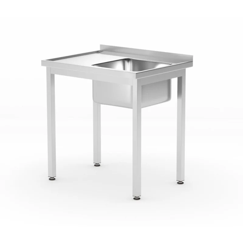 Plonge 1 Bac à Droite Profi Line avec Étagère - P 600 x L 800 mm Meilleur Prix