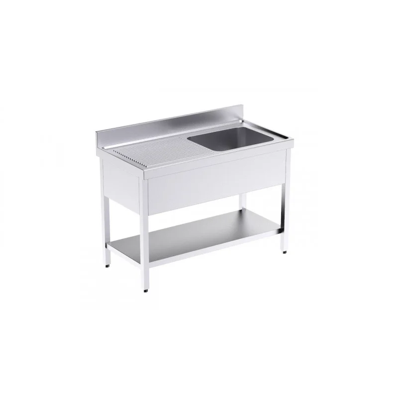 Super Prix Plonge 1 Bac avec Etagère et Egouttoir à Gauche - L 1000 x P 550 mm