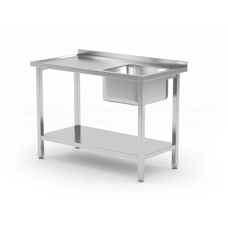 Produit De Marque Plonge 1 Bac à Droite Kitchen Line avec Étagère - P 600 x L 1000 mm