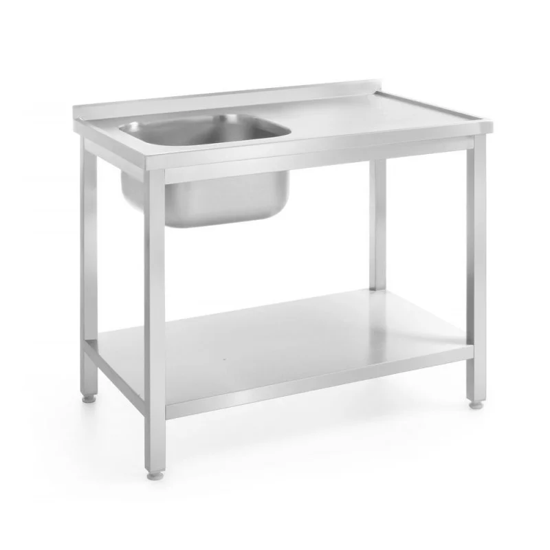 Plonge 1 Bac à Gauche Profi Line avec Étagère - P 600 x L 1000 mm Dernier Modèle