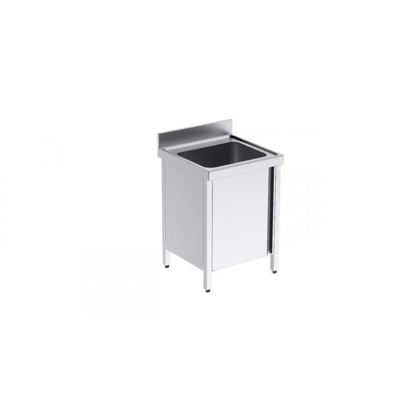 Nouveauté Plonge 1 Bac avec Porte Battante - L 700 x P 700 mm