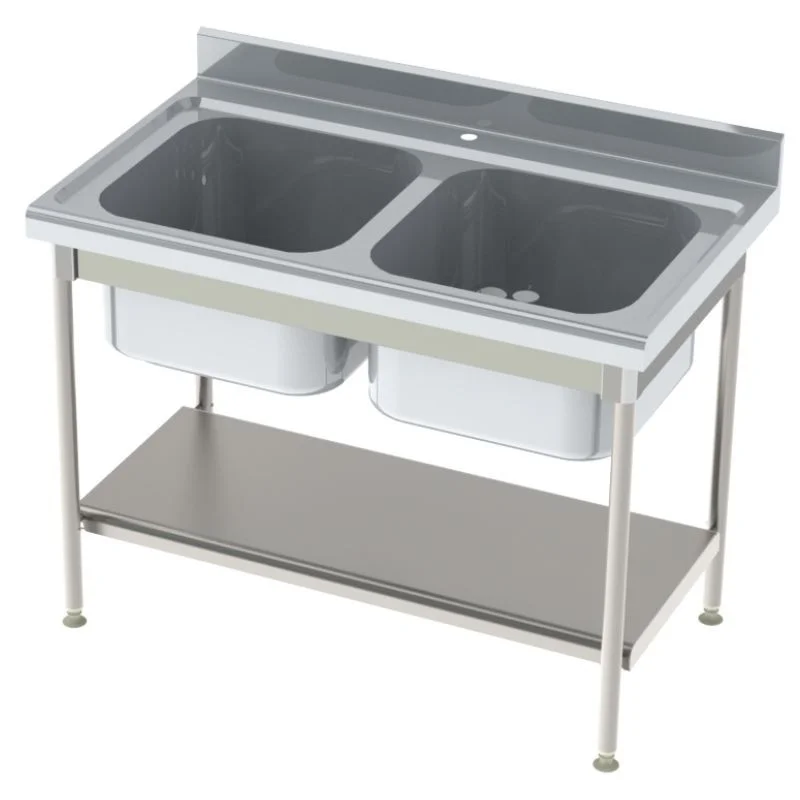 Plonge Standard 2 Bacs avec Etagère Pleine - P 700 - L 1200 mm Marque