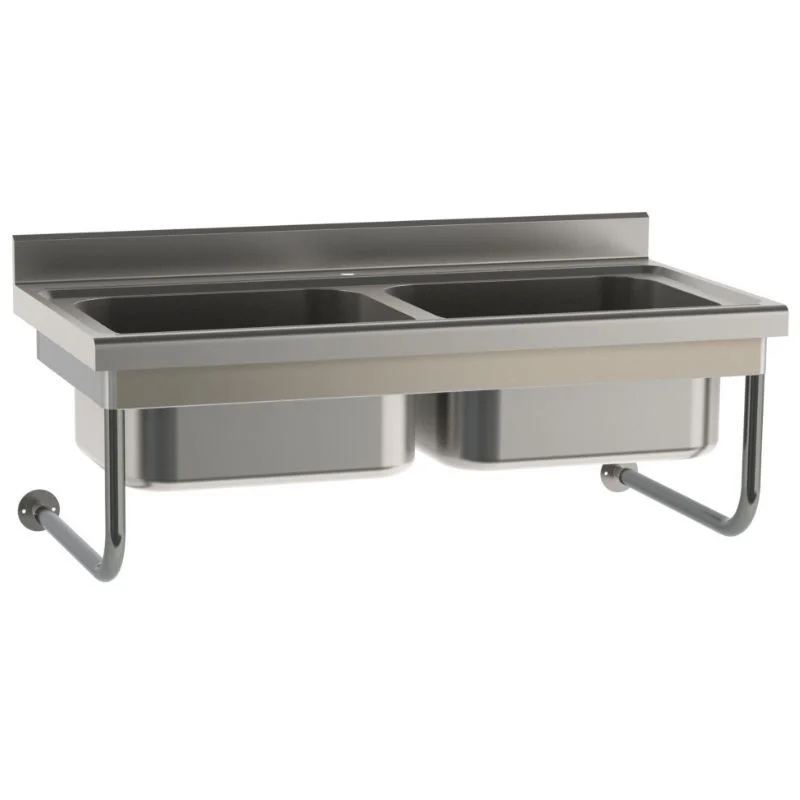 Solde Plonge Suspendue avec 2 Bacs - P 700 mm - L 1400 mm