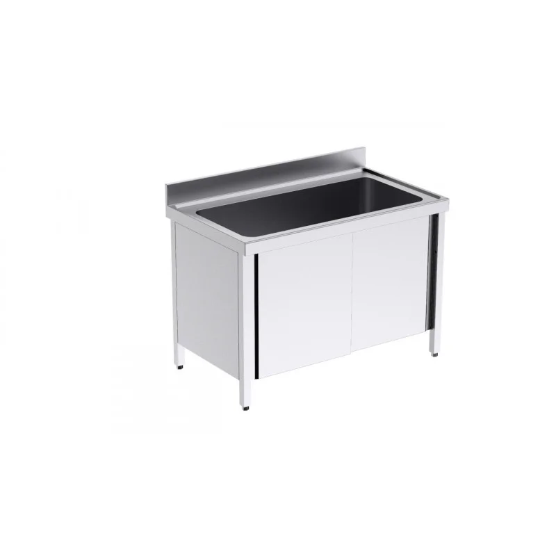 Expédition Rapide Plonge 1 Grand Bac avec Portes - L 1200 x P 700 mm