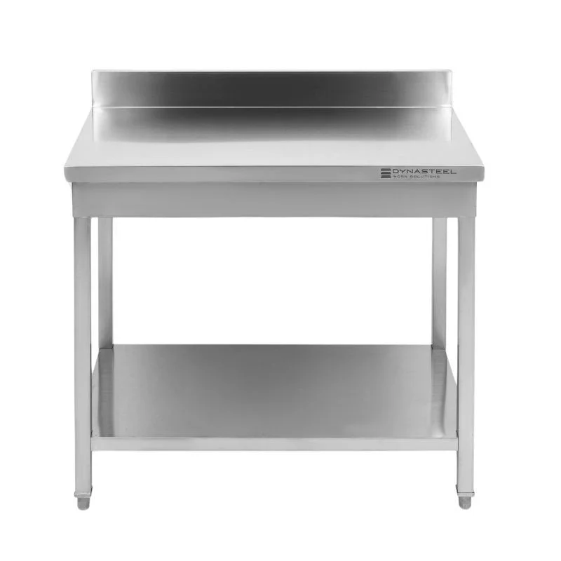 Table Inox avec Dosseret et Etagère - P 700 mm - L 1600 mm Prix Choc