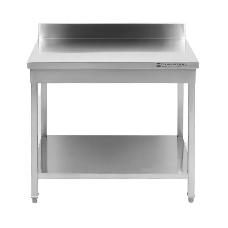 Table Inox avec Dosseret et Etagère - P 600 mm - L 1000 mm Retour Gratuit