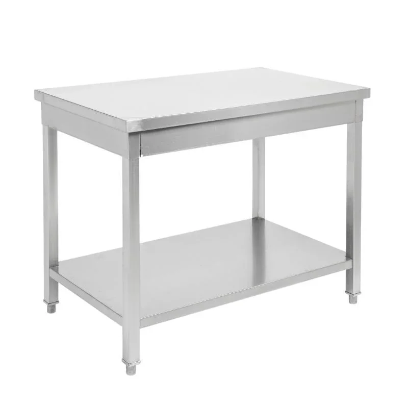 Table Inox avec Etagère - P 600 mm - L 1400 mm Nouvelle Collection