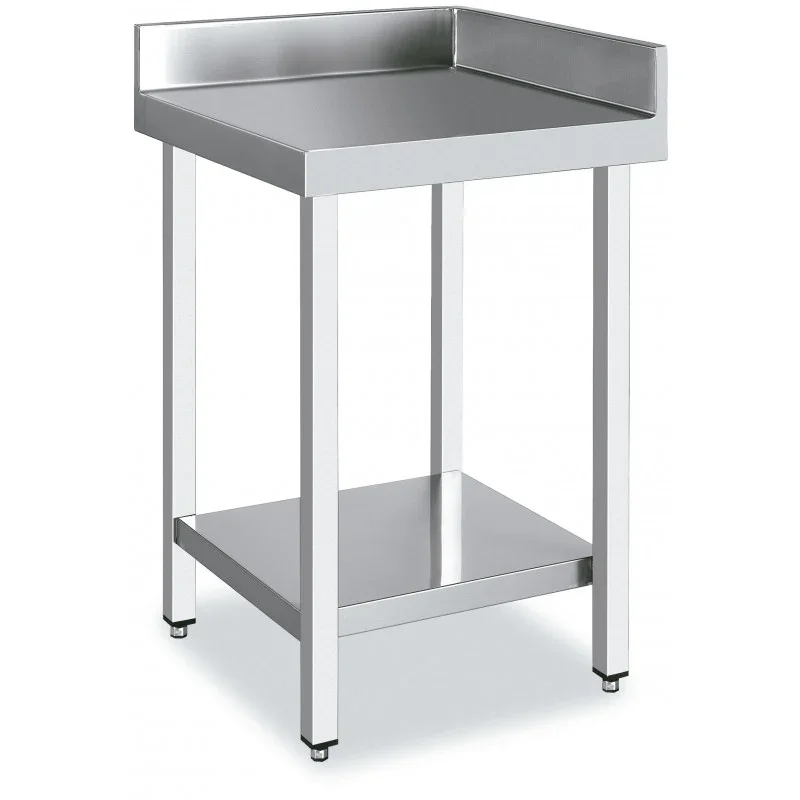 Affaire À Saisir Table Inox d'Angle avec Dosseret et Etagère Basse -700x600