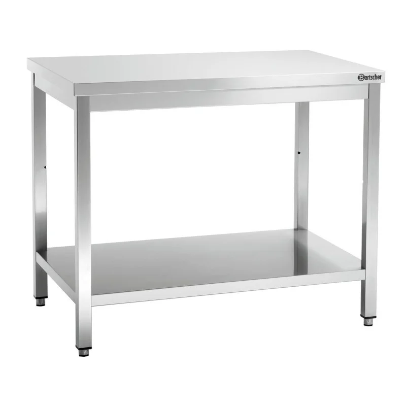Offre Exclusive Table de Travail Inox avec Etagère Basse - P 700 mm - L 1000 mm