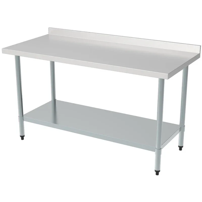 Table Inox avec Dosseret et Etagère - L 1200 x P 700 mm Acheter En Ligne