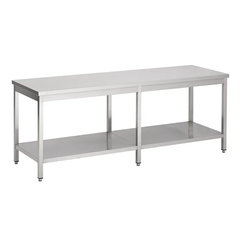 Produit De Marque Table Inox avec Etagère - L 2400 x P 700 mm