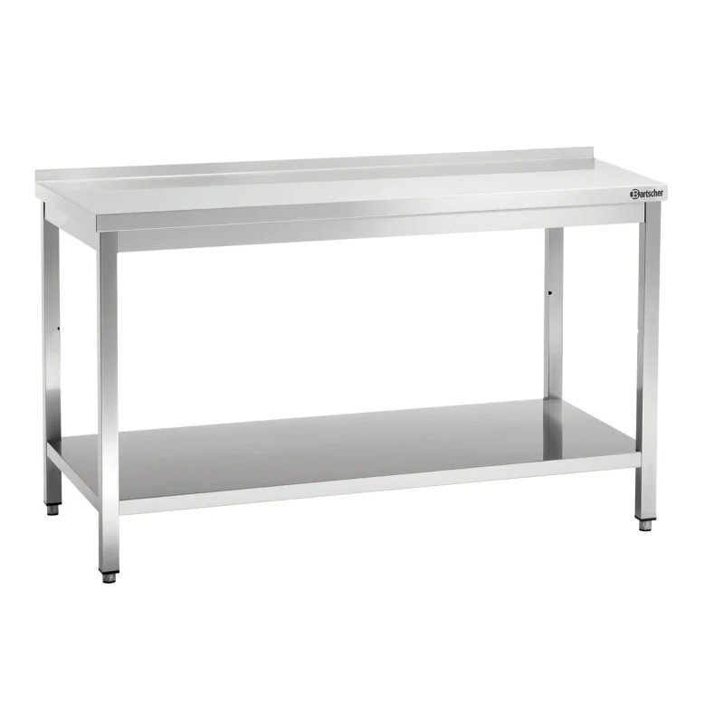 Commande En Gros Table de Travail Inox avec Etagère Basse et Dosseret - P 700 mm - L 1600 mm