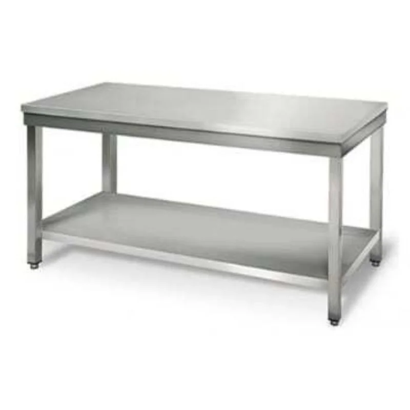 Seulement Aujourd’hui Table Inox avec Etagère - P 700 mm - L 1600 mm