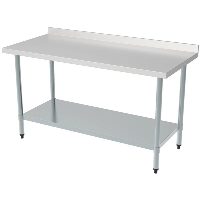 Acheter En Ligne Table Inox avec Dosseret et Etagère - L 1000 x P 700 mm