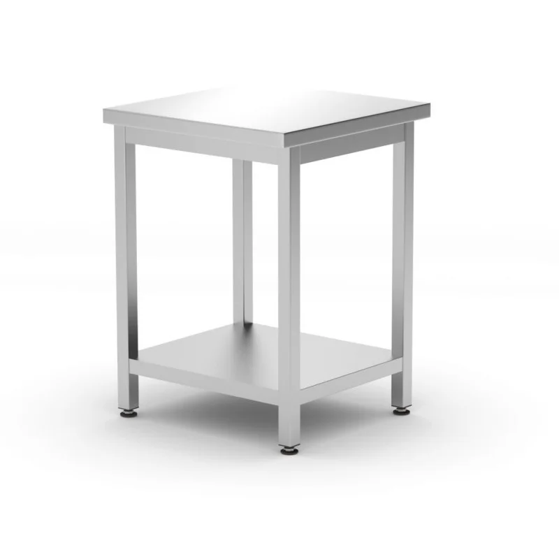 Jusqu’à Épuisement Des Stocks Table de Travail Centrale Kitchen Line avec Étagère - P 600 x L 600 mm